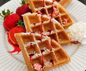 Waffles served during brunch