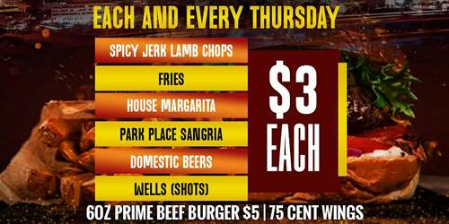 Three dollar Thursdays Promotion